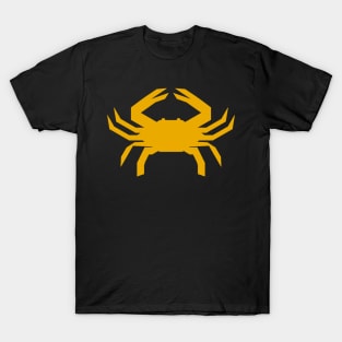 Radioactive Crab Logo Gold on Black T-Shirt